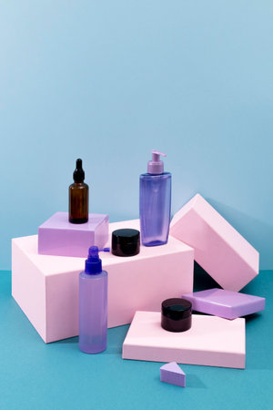 The minimal beauty products assortmentの写真素材