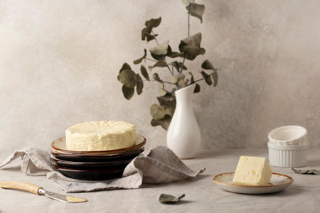 The delicious paneer cheese compositionの写真素材