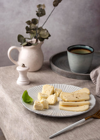 The delicious paneer cheese composition