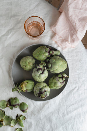 The composition healthy meal tableの写真素材