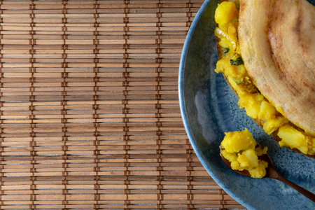 The nutritious indian dosa arrangement