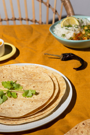 The indian delicious roti arrangements