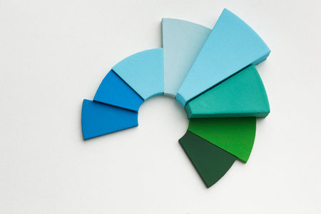 Top view statistics presentation Set