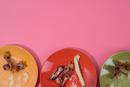 Top view trash cooking concept