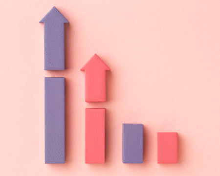 Top view statistics presentation Setの写真素材