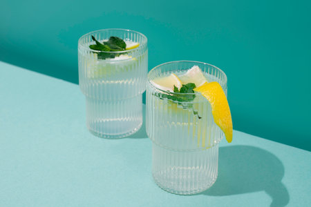 Close up foods cocktails tall glassの写真素材