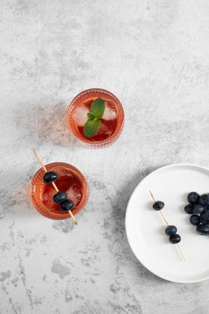 Close up foods cocktails tall glassの写真素材