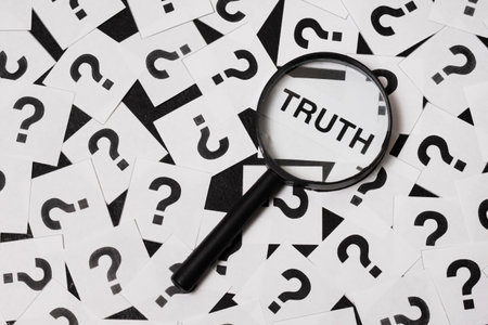 Truth concept composition detective deskの写真素材