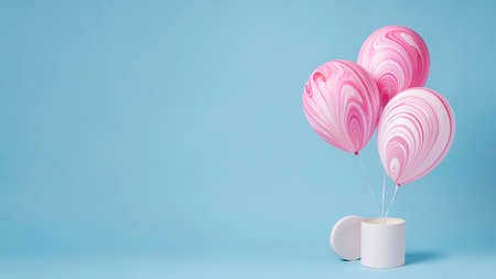 The assortment abstract festive balloons