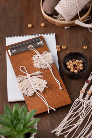 The boho macrame assortment indoors