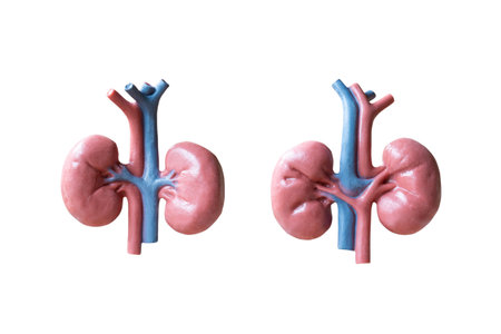 Human Kidneys Anatomical Model isolated on white backgroundの写真素材