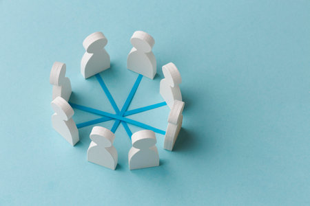 Abstract networking concept still life composition