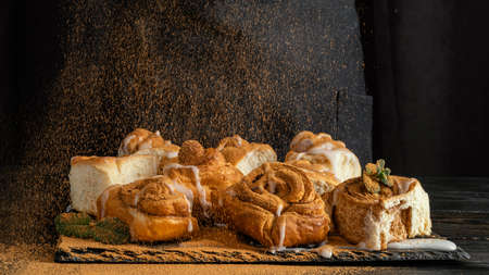 Tasty cinnamon rolls arrangement