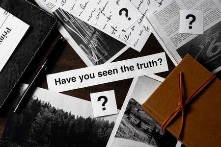 The abstract truth concept arrangementの写真素材