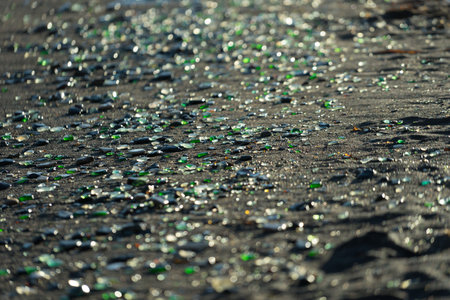Natural background of sea glass.の写真素材