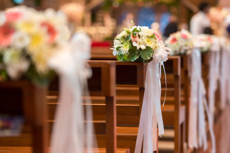 Christian wedding flower and decorationの写真素材