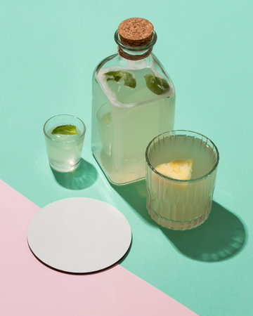 Composition with delicious fermented drinksの写真素材