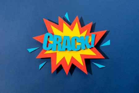 Flat lay comics speech bubble arrangement. Retro comics speech bubbleの写真素材