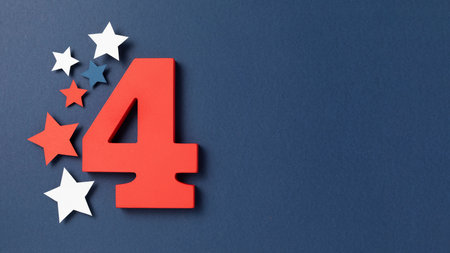 Festive arrangement 4th July elementsの写真素材