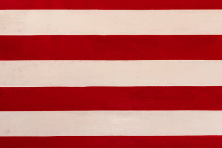 Red and white line painting texture background.の写真素材