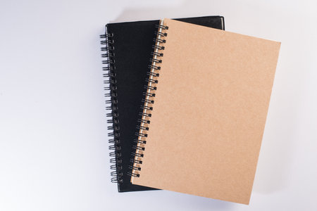 Blank notebooks on work space