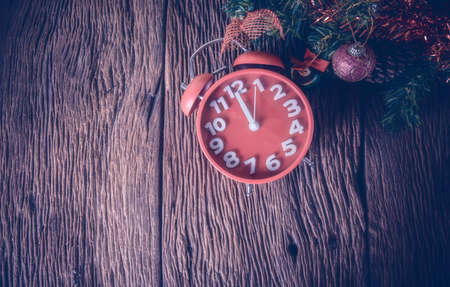 red alarm clock waiting time to xmas and new year