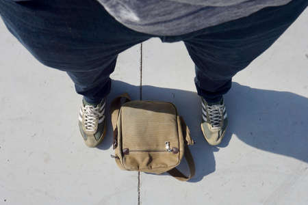 a feet on the groundの写真素材