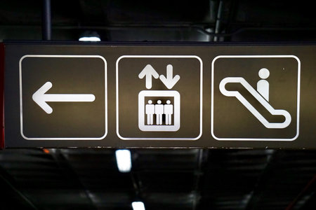 pedestrian information signal on the street