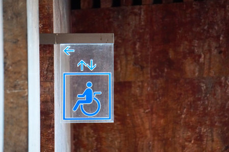 wheelchair signal on the wall