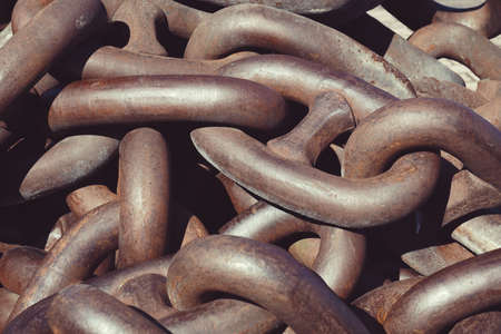 old abandoned metallic chain