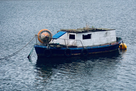 boat in the riverの写真素材