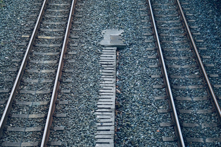 railroad track in the station train mode of transportation