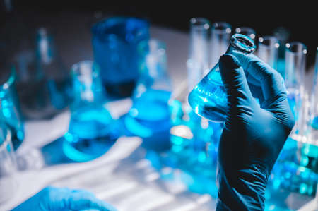 Health care researchers working in medicals science technology research laboratory, Health care researchers working in life science laboratoryの写真素材