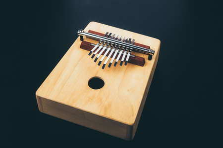 vintage acoustic Kalimba percussion music instrument, made from wooden, African traditional culture...
