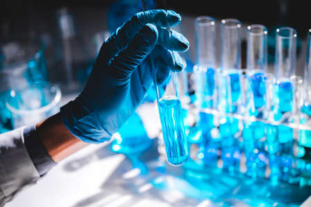 Health care researchers working in medicals science technology research laboratory, Health care researchers working in life science laboratoryの写真素材