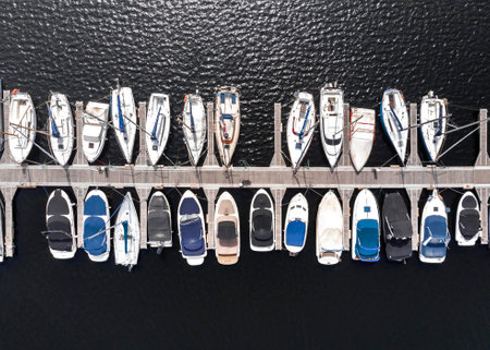Transport concept with ships backgroundの素材