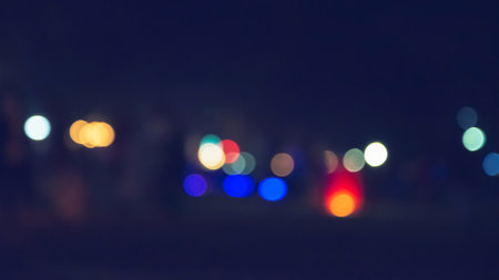 Artistic style - abstract background with bokeh defocused lights and shadow background for your design. background blurred bokeh. Lights Ceremonies.の素材