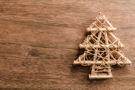 Christmas decoration on wood background and copy space for your textの素材