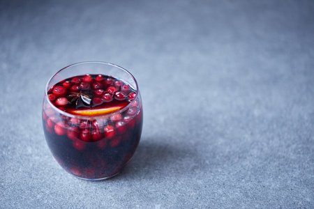 glass tasty homemade mulled wineの素材