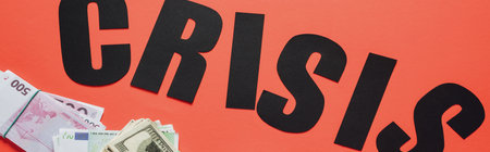 panoramic shot black word crisisの素材