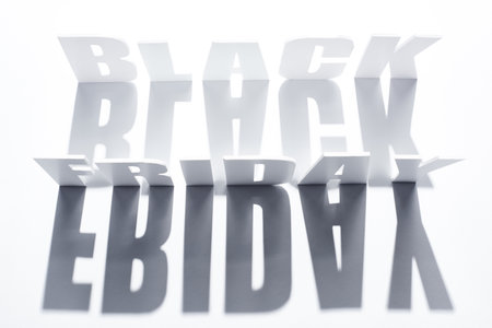 top view black friday letteringの素材
