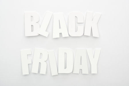 top view black friday letteringの素材