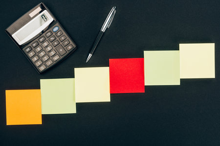 top view various blank notesの素材