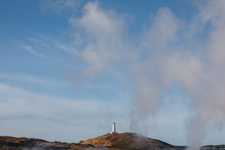 lighthouse on hillの素材