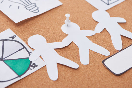 paper artwork pinned cork officeの素材