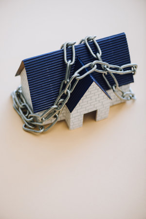 high angle view house modelの素材