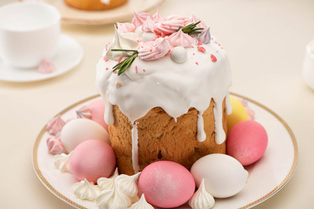 tasty fresh easter cake paintedの素材