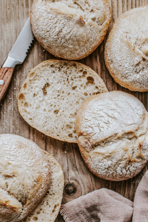 Freshly baked organic buns recipeの素材