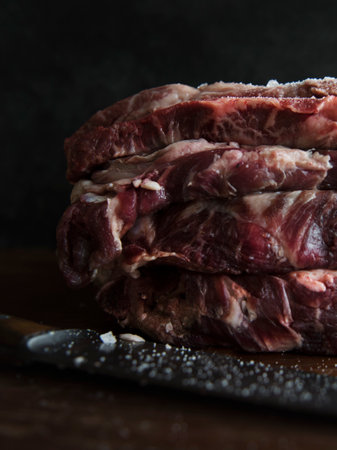 Beef steak food photography recipe ideaの素材