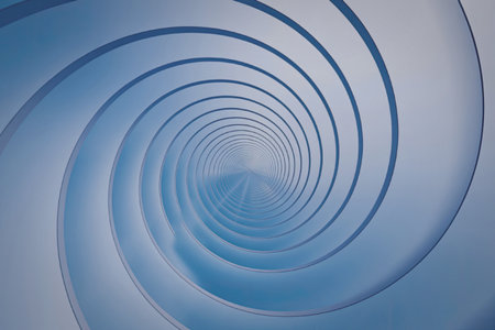A captivating image of a blue spiral vortex, creating a sense of depth and movement.